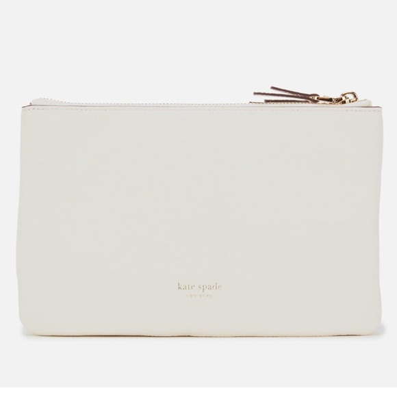 Kate Spade New York Women's Polly Medium Double Gusset Cross Body Bag off White - Picture 3 of 16